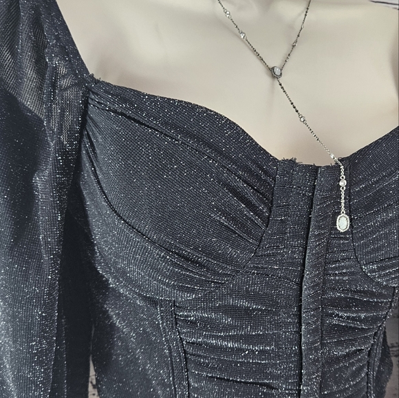 Privy black sparkly crop top (Final Price) - Picture 2 of 4